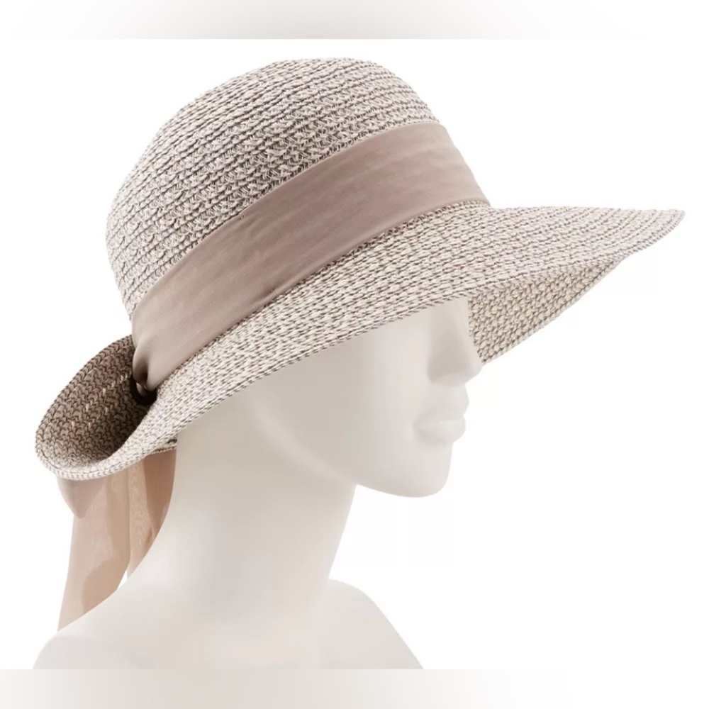 Nine West Woven Sun Hat with Bow (NWT)